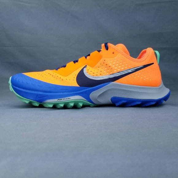 Nike Air Zoom Terra Kiger 7 Trail Mens Running Orange Blue CW6062 800 Sizes 9-13 - Picture 7 of 9